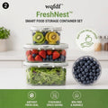 𝑤𝑞𝑓𝑑𝑓™ FreshNest™ Smart Food Storage Container Set