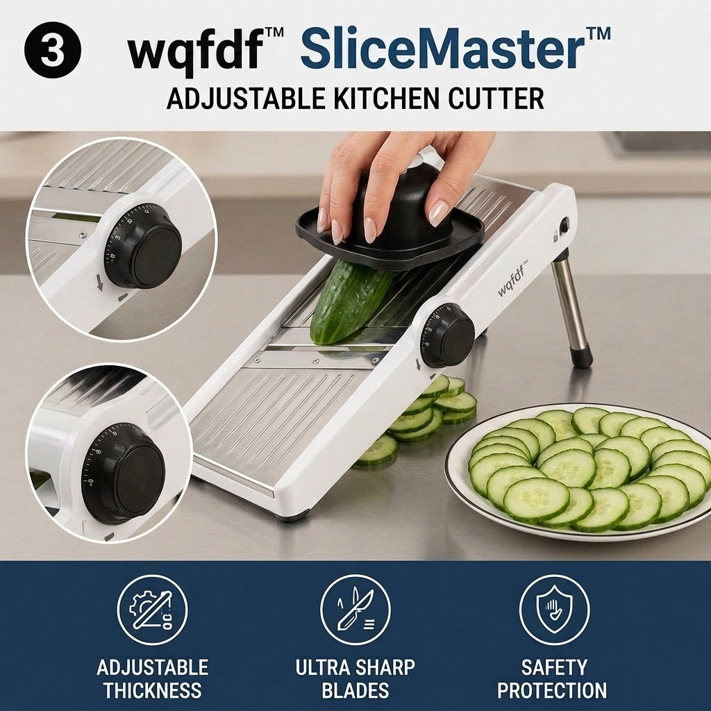 𝑤𝑞𝑓𝑑𝑓™ SliceMaster™ Adjustable Kitchen Cutter