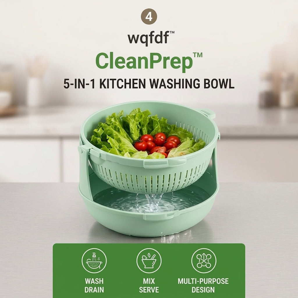 𝑤𝑞𝑓𝑑𝑓™ CleanPrep™ 5-in-1 Kitchen Washing Bowl