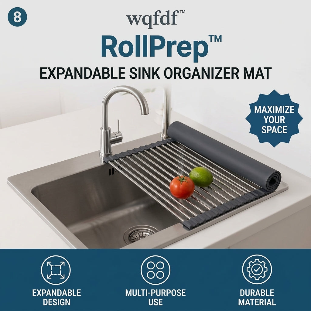 𝑤𝑞𝑓𝑑𝑓™ RollPrep™ Expandable Sink Organizer Mat